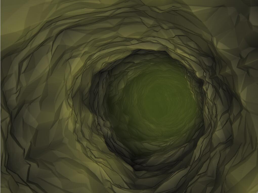 3D艺术抽象派山洞动态变幻黑洞特效动画背景