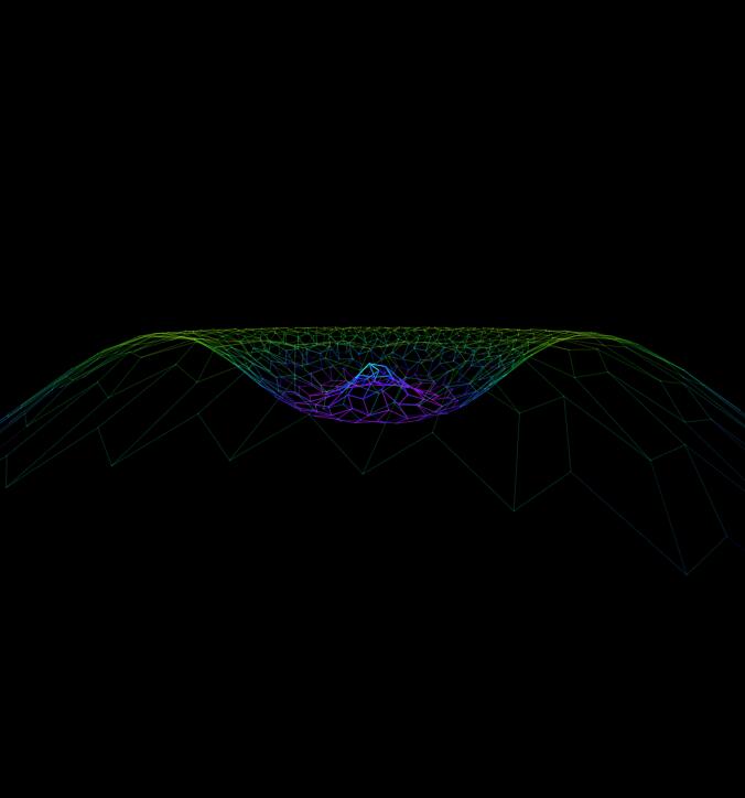 多彩动态网格3D波浪粒子canvas特效动画演示