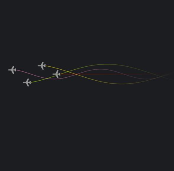 飞机动态线性规律飞行canvas动画