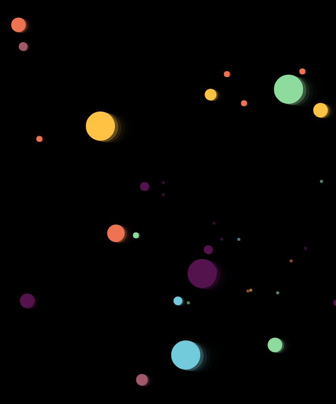 多彩气泡跟随鼠标晃动视差特效canvas动画
