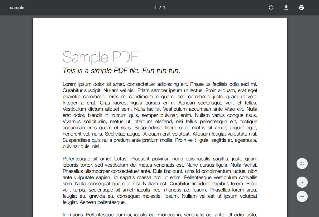 简单实用多功能PDF文档在线阅读浏览js特效插件