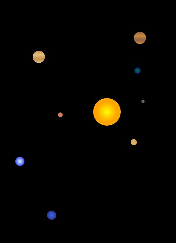 原生js+CSS实现模拟太阳系九大行星公转特效动画