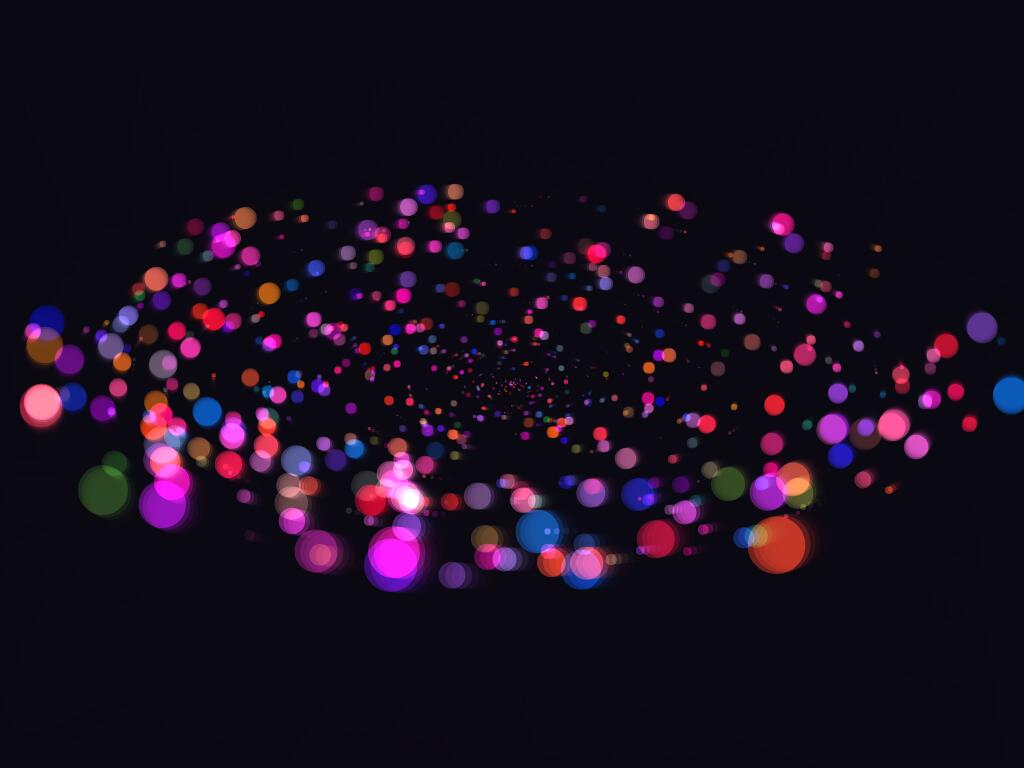 多彩炫酷气泡粒子模拟宇宙星系旋转canvas特效动画