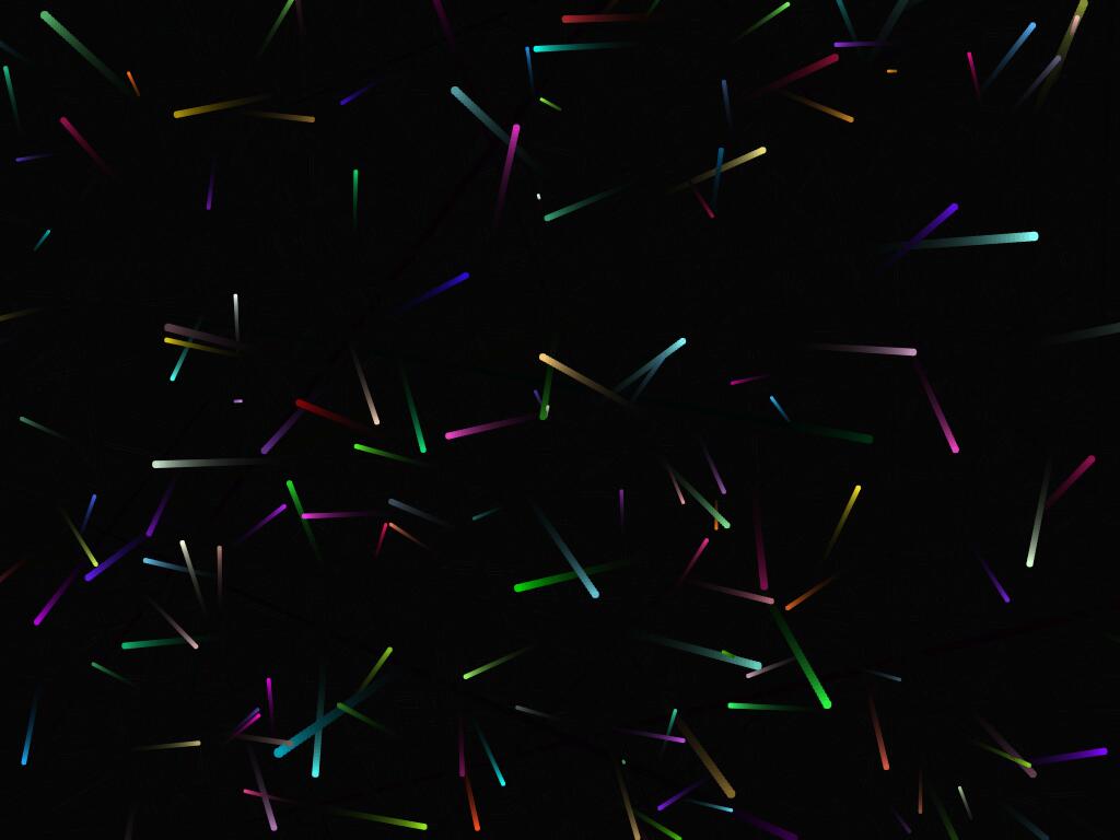 多彩线条粒子烟花状扩散canvas动画